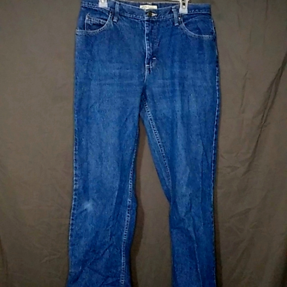 14-M Lee's Relaxed Straight Leg Blue Jeans
